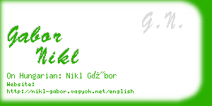 gabor nikl business card